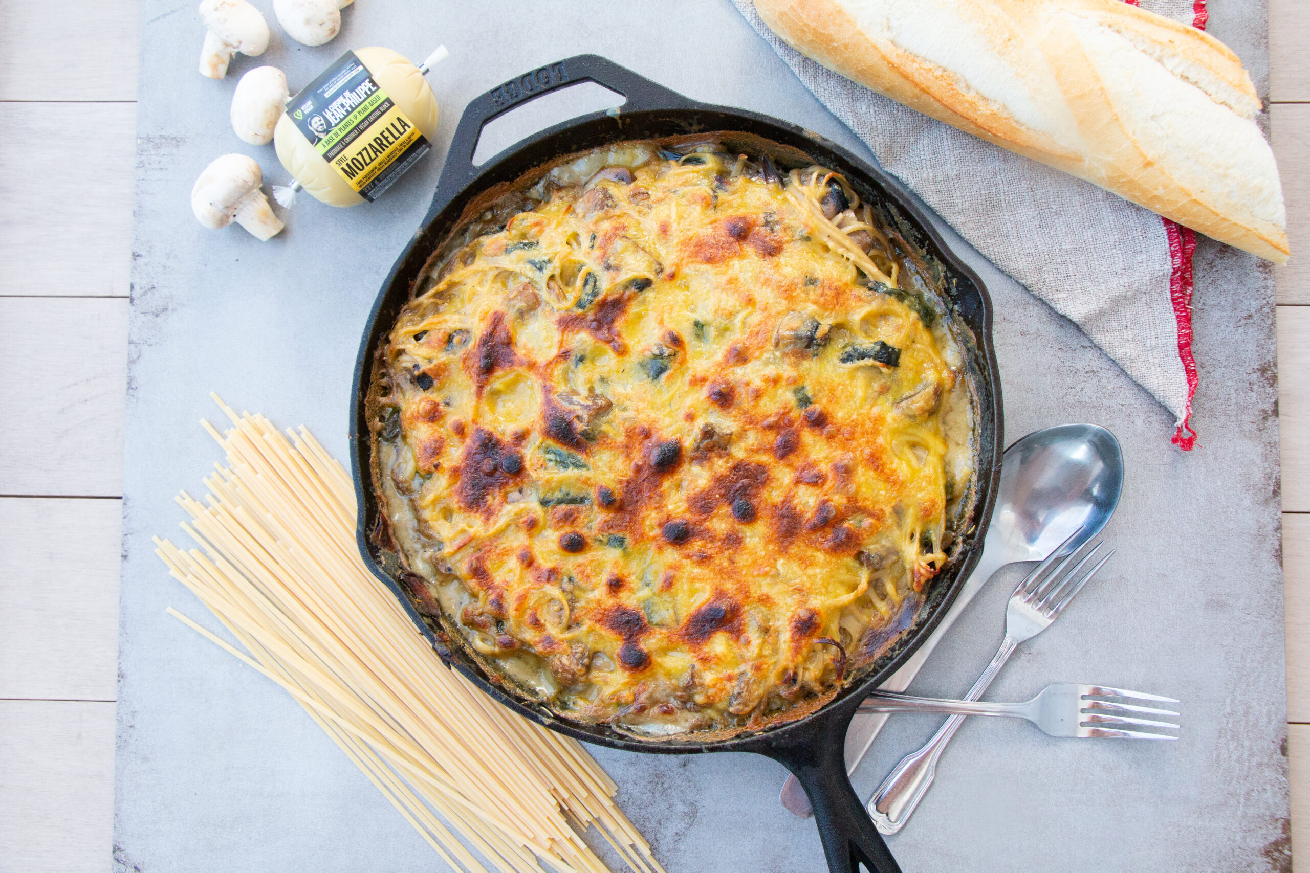Linguinis gratinés aux champignons La cuisine De JeanPhilippe
