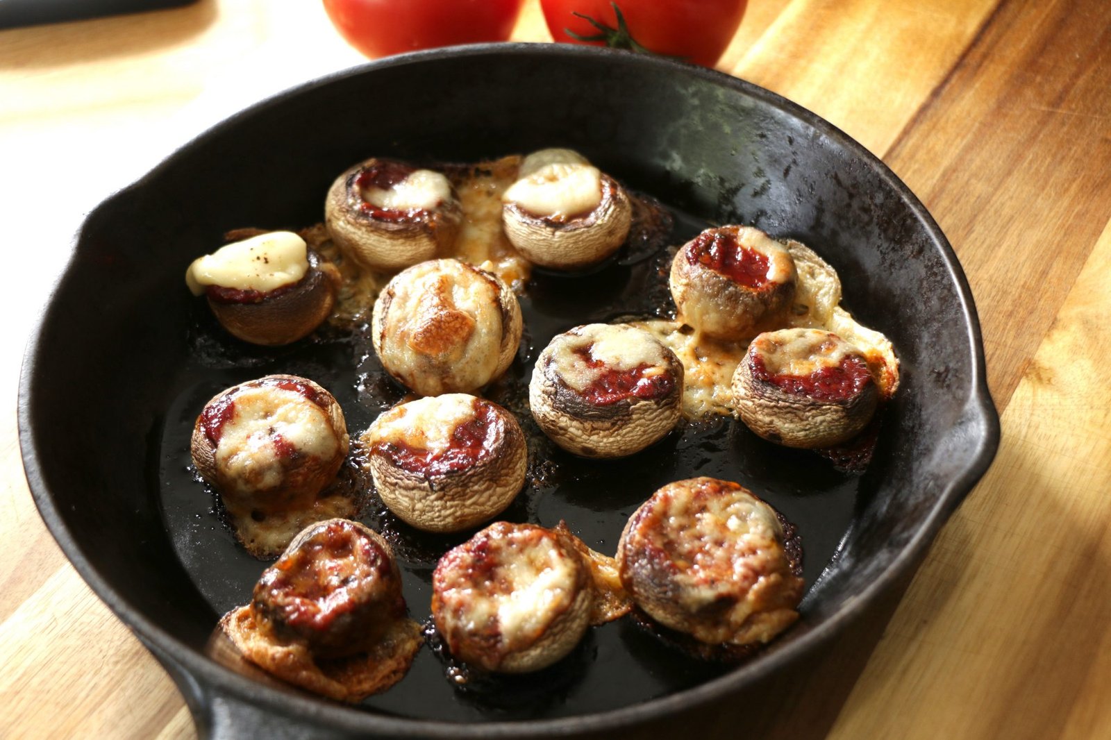 Champignons Farcis Façon Pizza