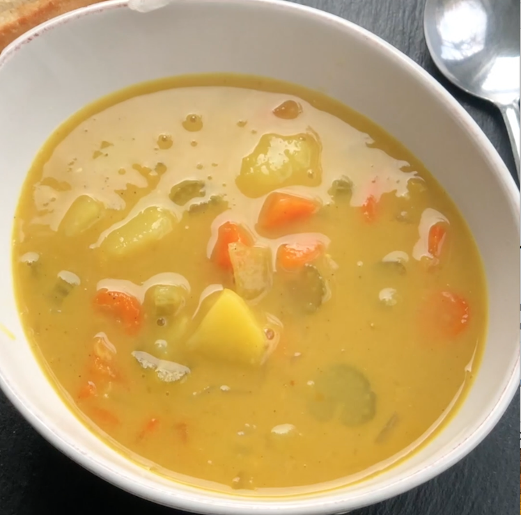 soupe cari aux pois cassés